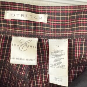 Emma James Women’s Plaid Chinos - Black and Red